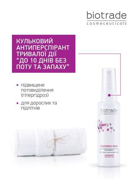 BIOTRADE ODOREX СПРЕЙ АНТИПЕРСПІРАНТ ДЛЯ ТІЛА ТРИВАЛОЇ ДІЇ 3800221841935_2009 фото